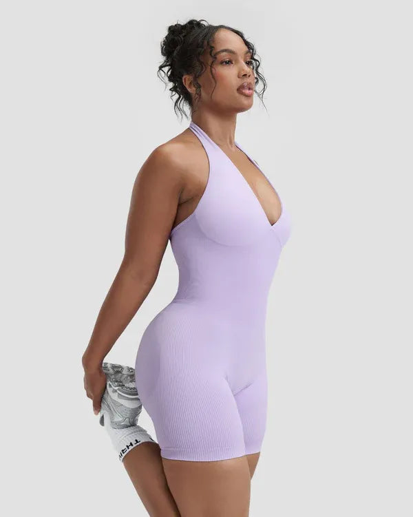 Elevate™ Sculpting Halterneck All In One | Lilac