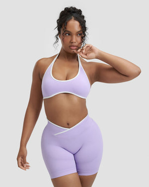 Elevate™ Outline Halterneck Bra | Lilac
