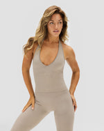 Elevate™ Sculpting Seamless Halterneck Top | Latte