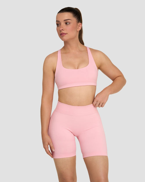 Elevate™ Sculpting Medium Impact Multiway Bra | Cotton Pink