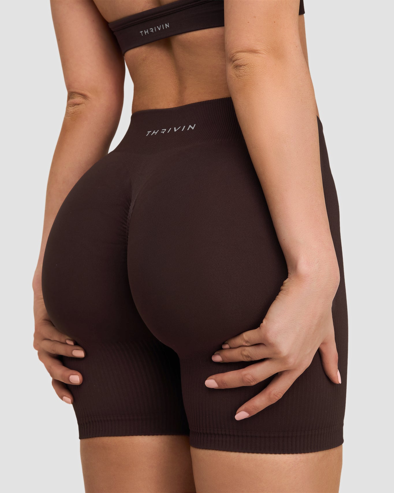Elevate™ Sculpting Mid Waist Scrunch Shorts | Coffee