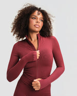 Elevate™ Compression Long Sleeve Jacket | Fine Wine