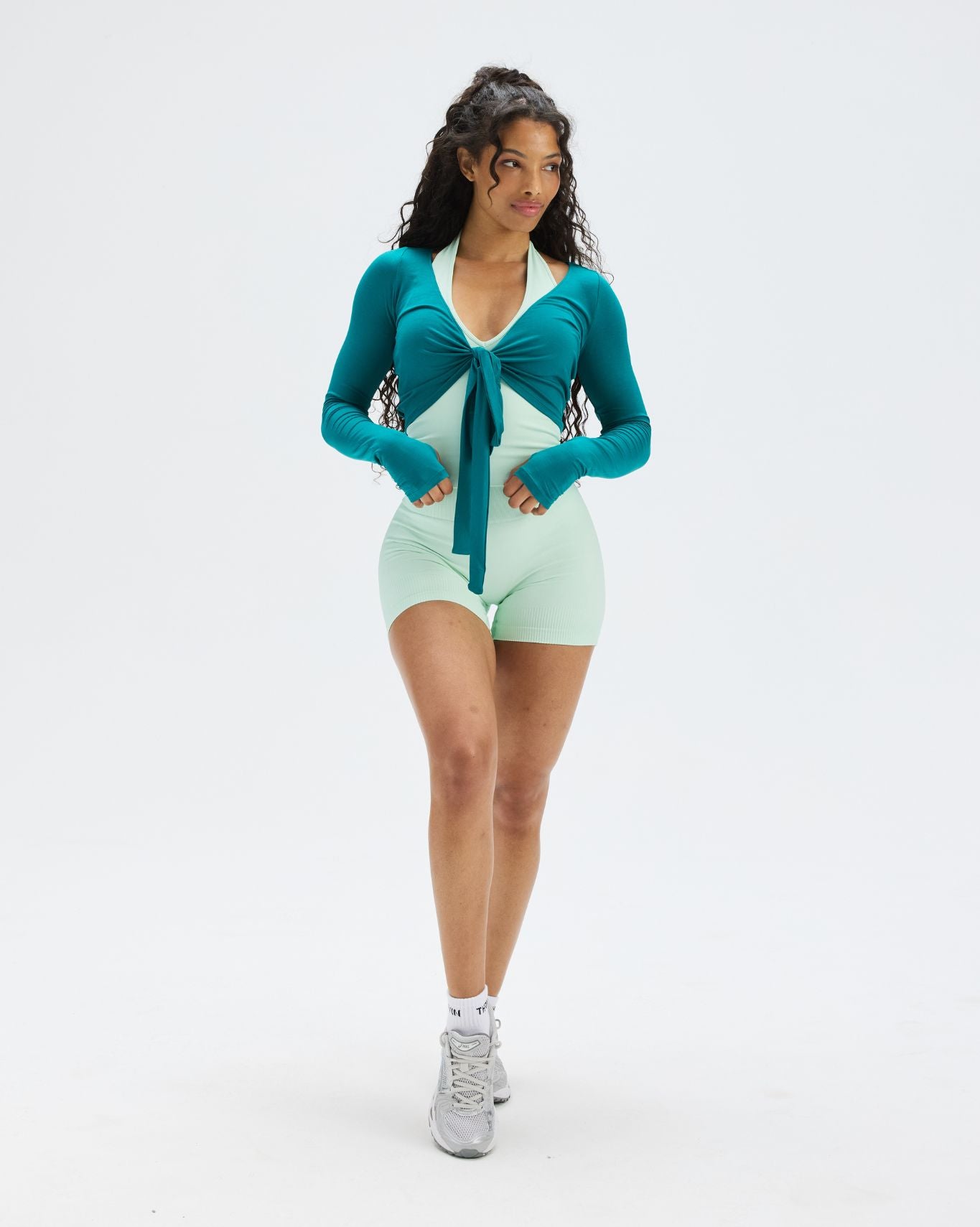 The Essential Collection Sheer Crop Wrap | Harbor Blue