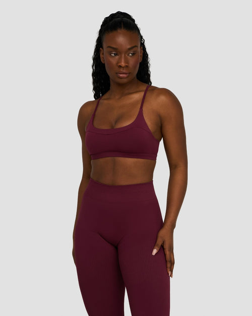 Elevate™ Sculpting Seamless Scoop Neck Bra | Merlot