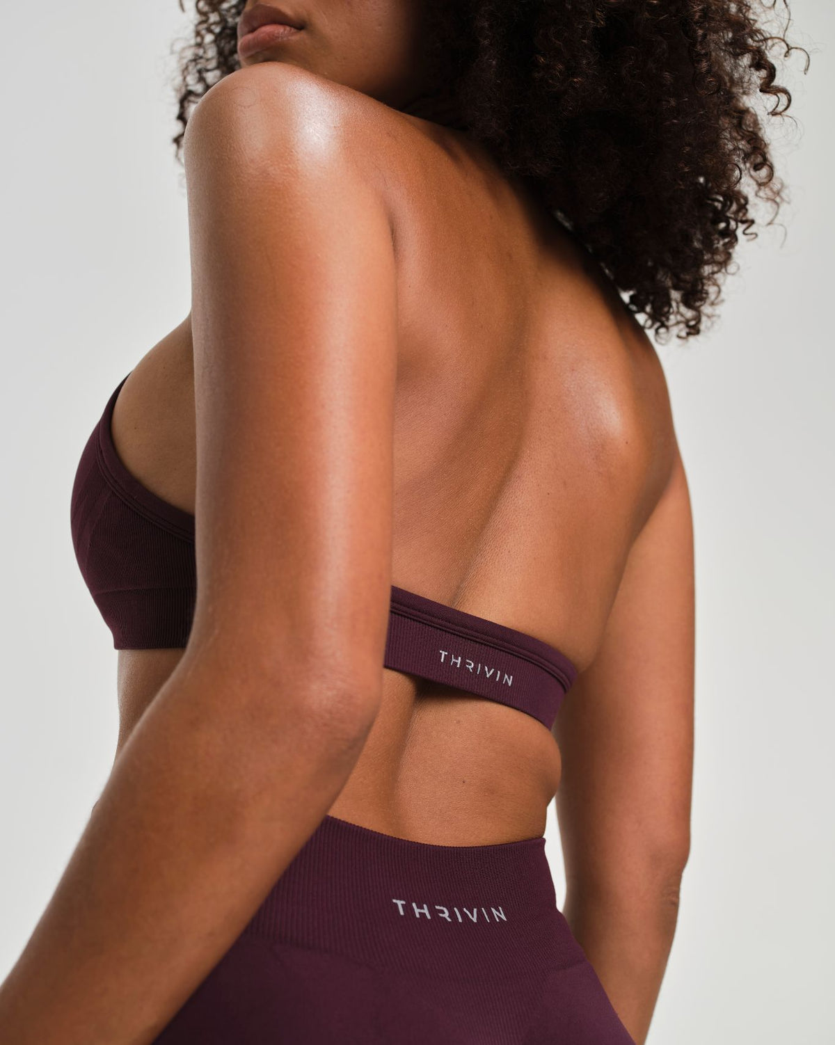 Elevate™ Sculpting Seamless Adjustable Halter Bra | Winter Plum