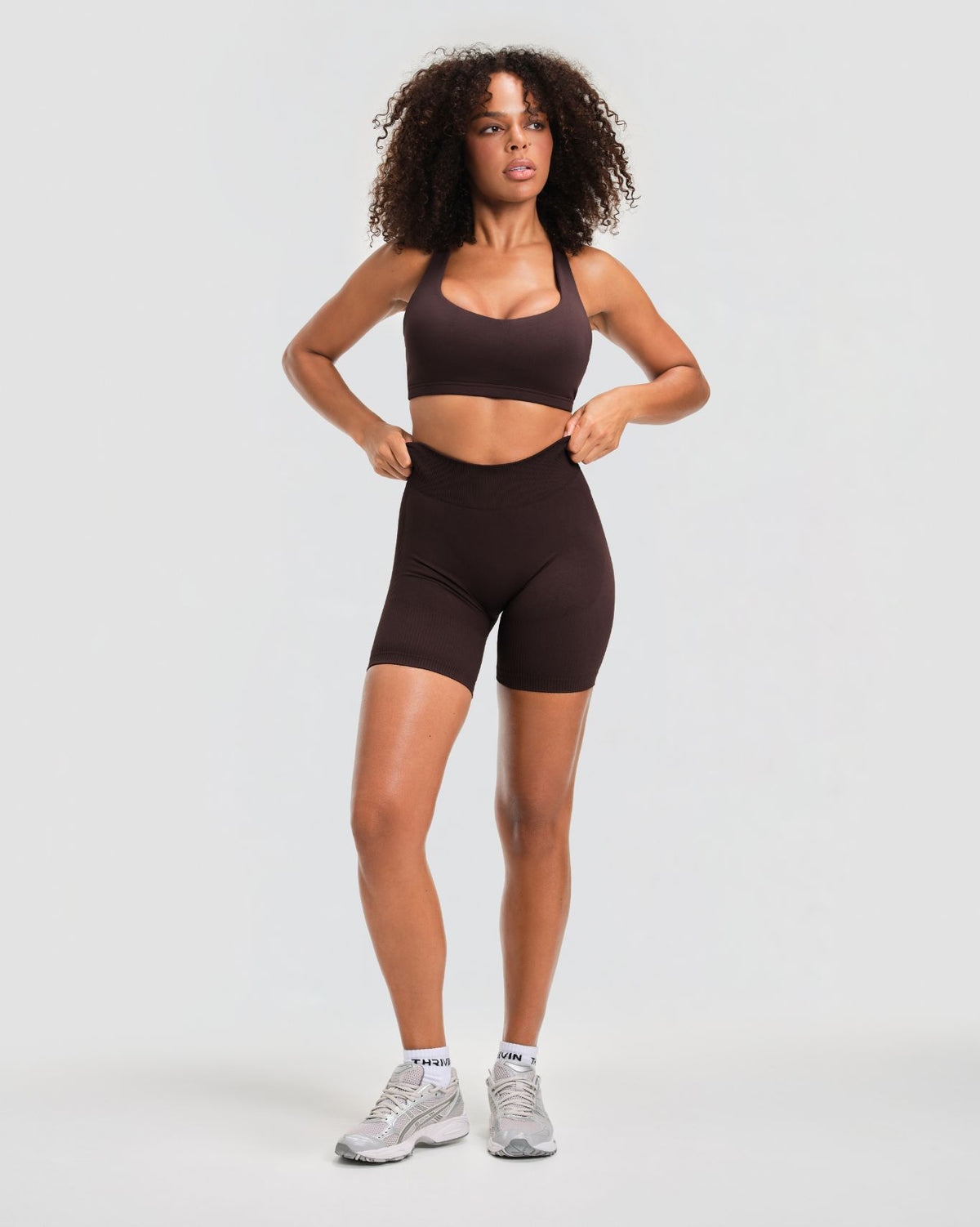 Elevate™ Sculpting Mid Waist Scrunch Shorts | Coffee