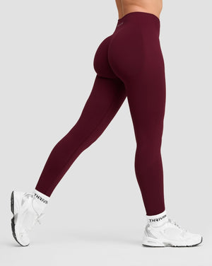 Elevate™ Sculpting Mid Waist Scrunch Leggings | Merlot