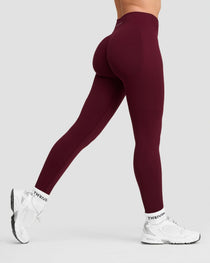 Elevate™ Leggings de Modelado de Cintura Media con Fruncido | Merlot