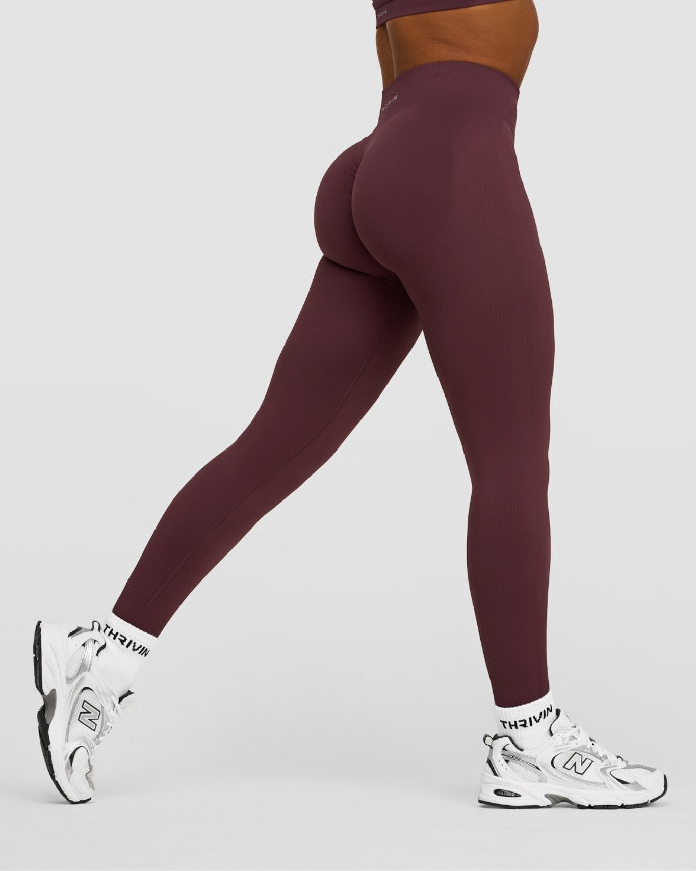 Elevate™ Sculpting Mid Waist Scrunch Leggings | Dark Mauve