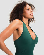 Elevate™ Sculpting Seamless Halterneck Top | Pine Green