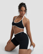 Elevate™ Outline Halterneck Bra | Night Black