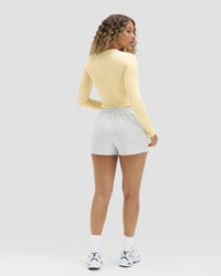 Elevate™ Compression Long Sleeve Top | Golden Butter