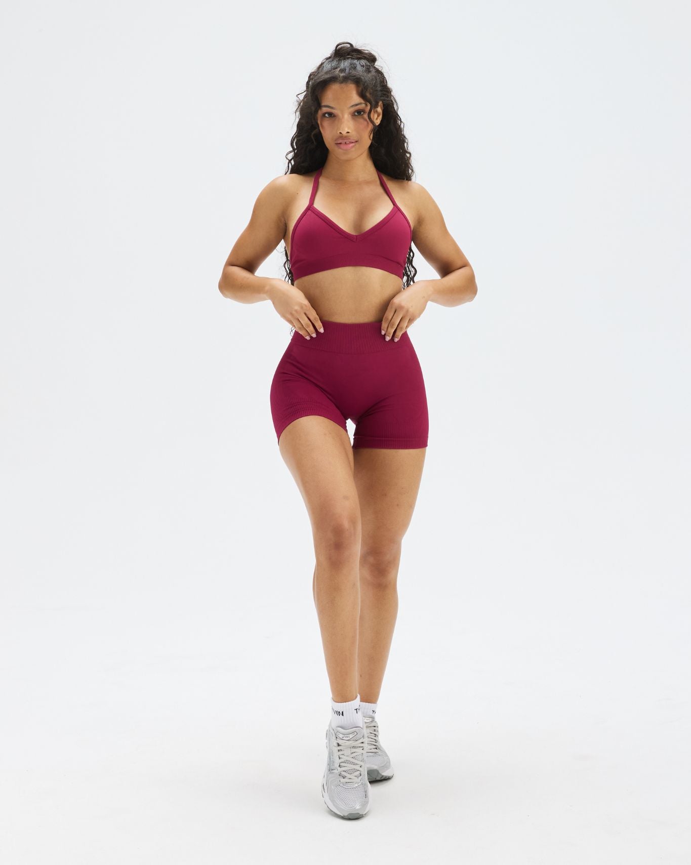 Elevate™ Sculpting Mid Waist Scrunch Shorter Shorts | Cherry Berry
