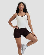 Elevate™ Outline Cross Back Tank Top | Cream