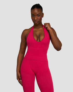 Elevate™ Sculpting Seamless Halterneck Top | Strawberry