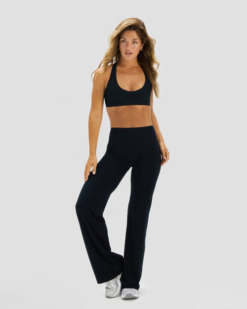Essence Wide Leg Pants | Night Black
