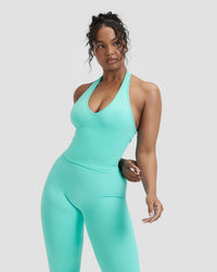 Elevate™ Sculpting Seamless Halterneck Top | Clear Tides
