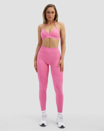 Elevate™ Leggings de modelado con cintura alta y fruncido | Rosa burbuja