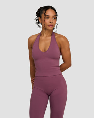 Elevate™ Sculpting Seamless Halterneck Top | Orchid Mauve