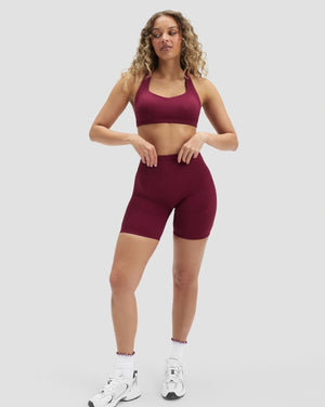 Elevate™ Sculpting High Waist Scrunch Shorts | Cherry Berry