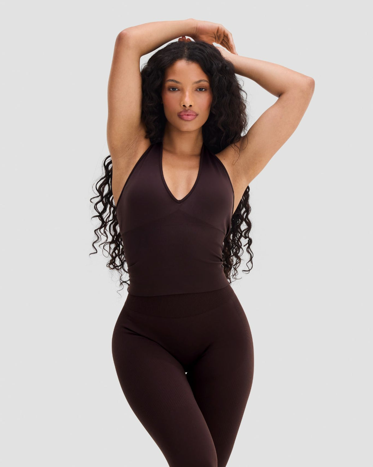 Elevate™ Sculpting Seamless Halterneck Top | Coffee