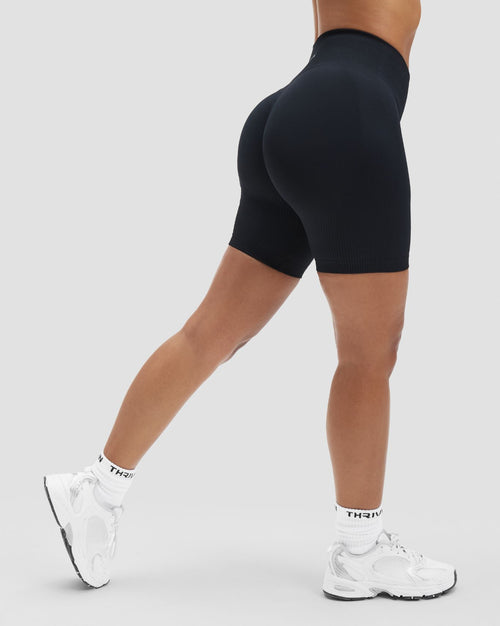 Elevate™ Sculpting High Waist Scrunch Shorts | Night Black