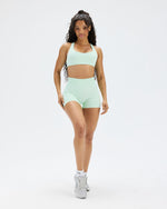 Elevate™ Sculpting Mid Waist Scrunch Shorter Shorts | Mint Julep