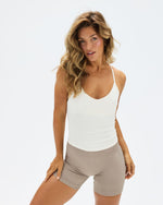 Elevate™ Sculpting Seamless Cross Back Top | Cream