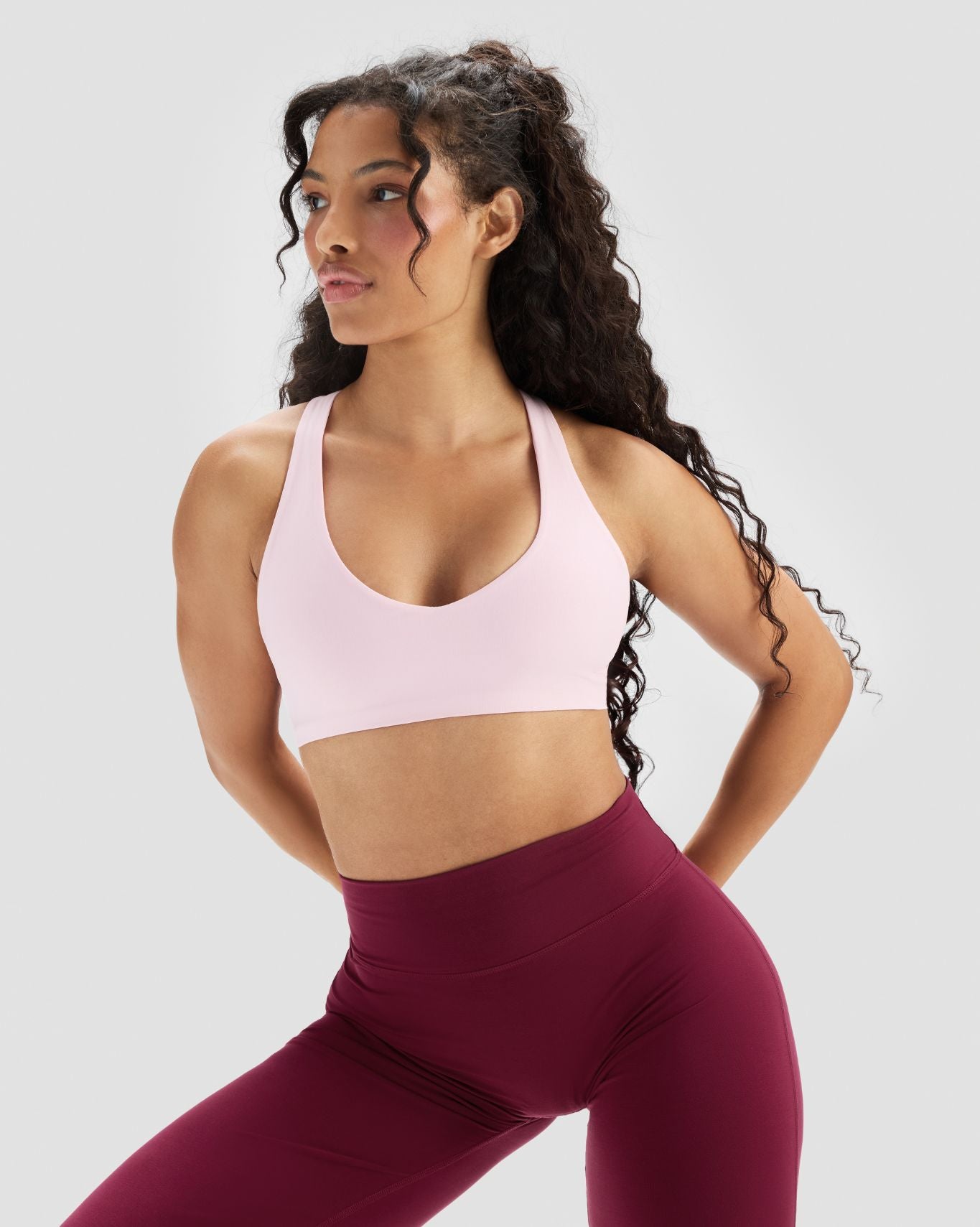 Essence Racer Back Sports Bra | Cherry Blossom