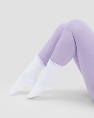 THRIVIN Long Crew Socks | Lilac