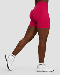 Pantalones Cortos Moldeadores con Fruncido en la Cintura Media Elevate™ | Fresa