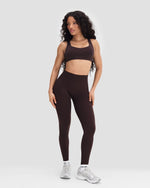 Elevate™ Sculpting Mid Waist Scrunch Leggings | Coffee