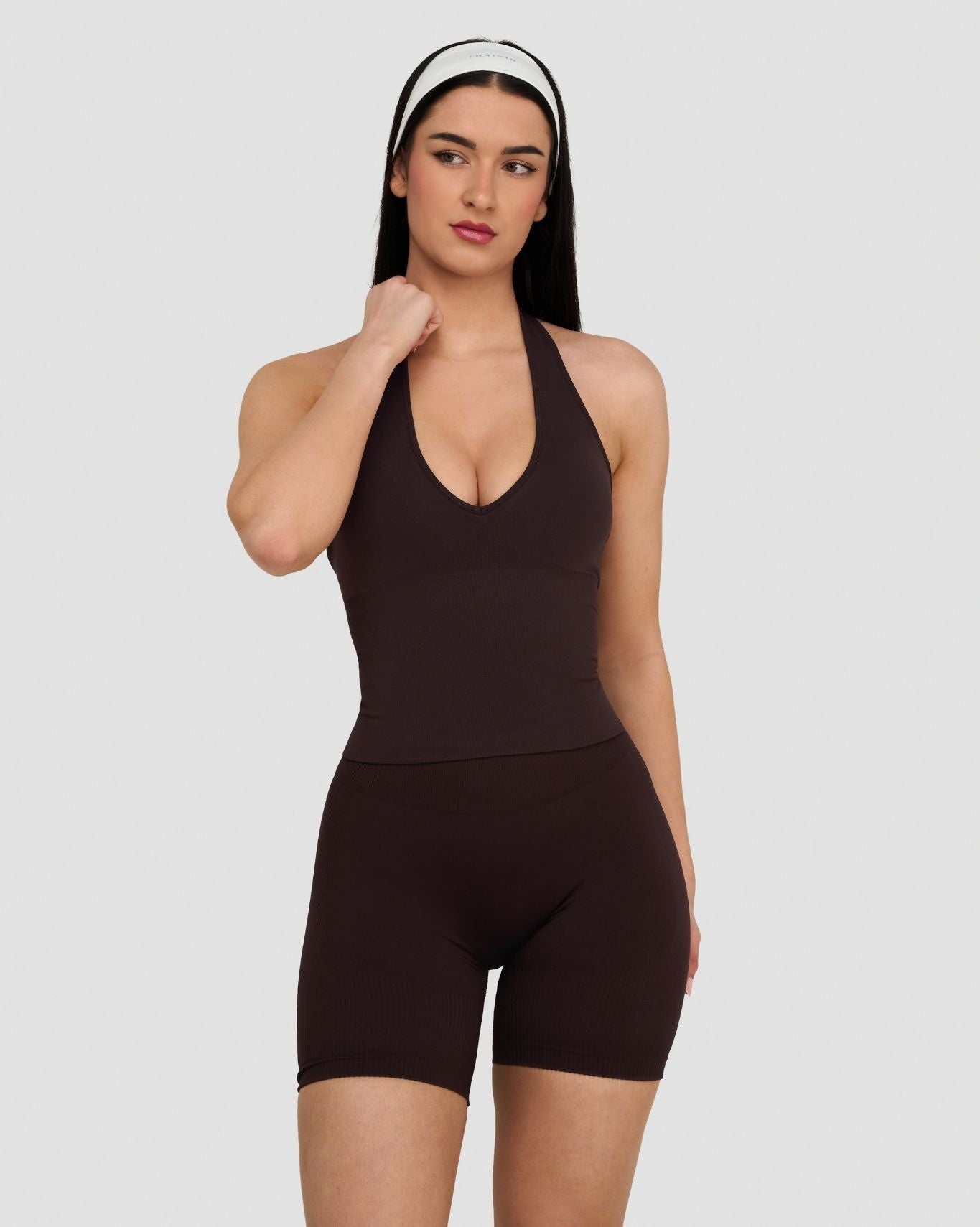 Elevate™ Sculpting Seamless Halterneck Top | Coffee