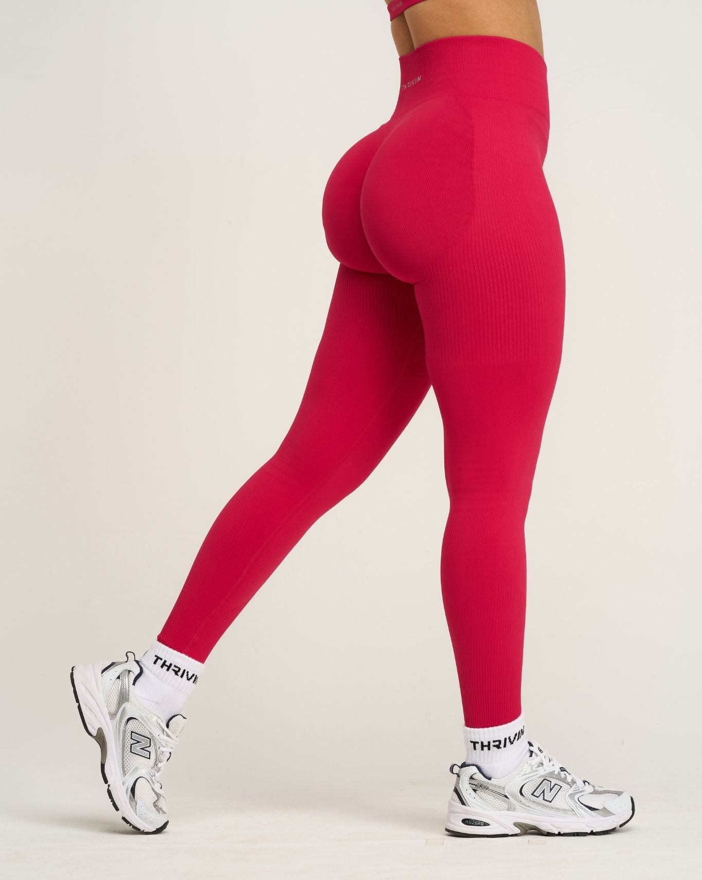 Elevate™ Leggings de Escultura de Cintura Alta con Fruncido | Fresa