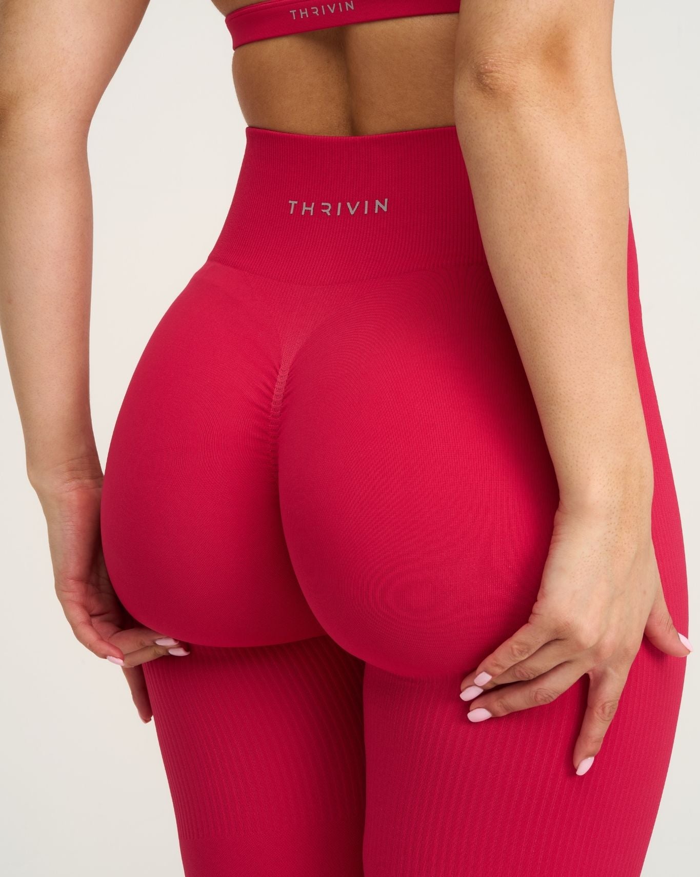 Elevate™ Leggings de Escultura de Cintura Alta con Fruncido | Fresa