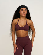 Elevate™ Sculpting Seamless Adjustable Halter Bra | Dark Mauve