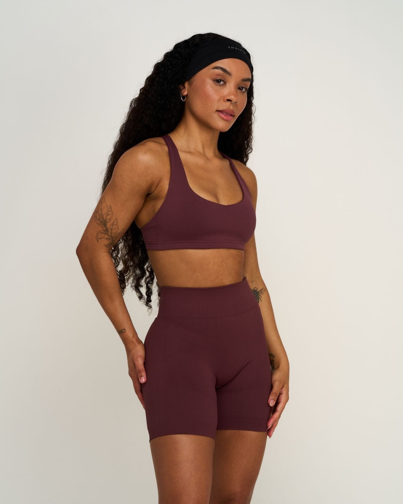 Elevate™ Sculpting Mid Waist Scrunch Shorts | Dark Mauve