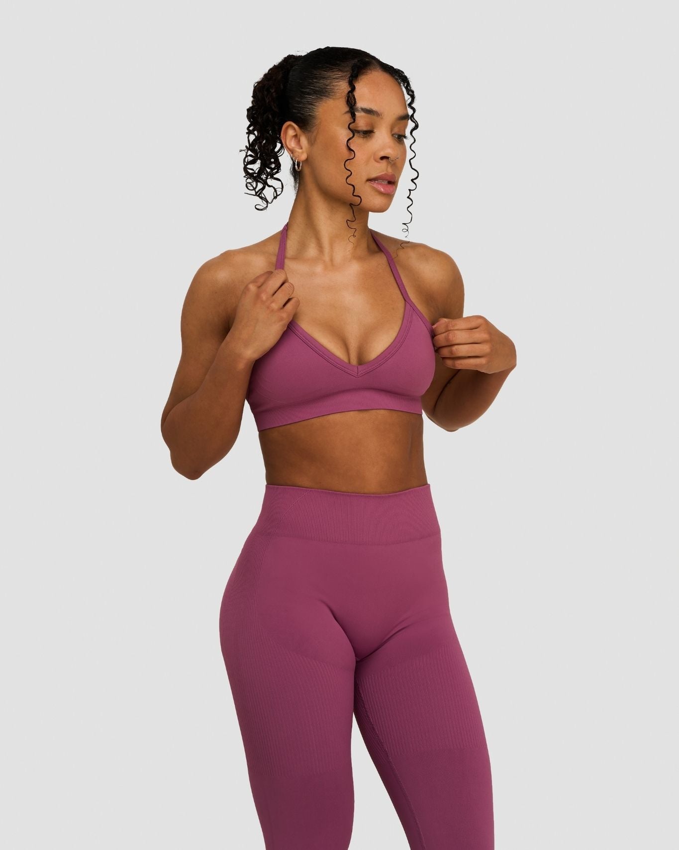 Elevate™ Sculpting Seamless Adjustable Halter Bra | Orchid Mauve
