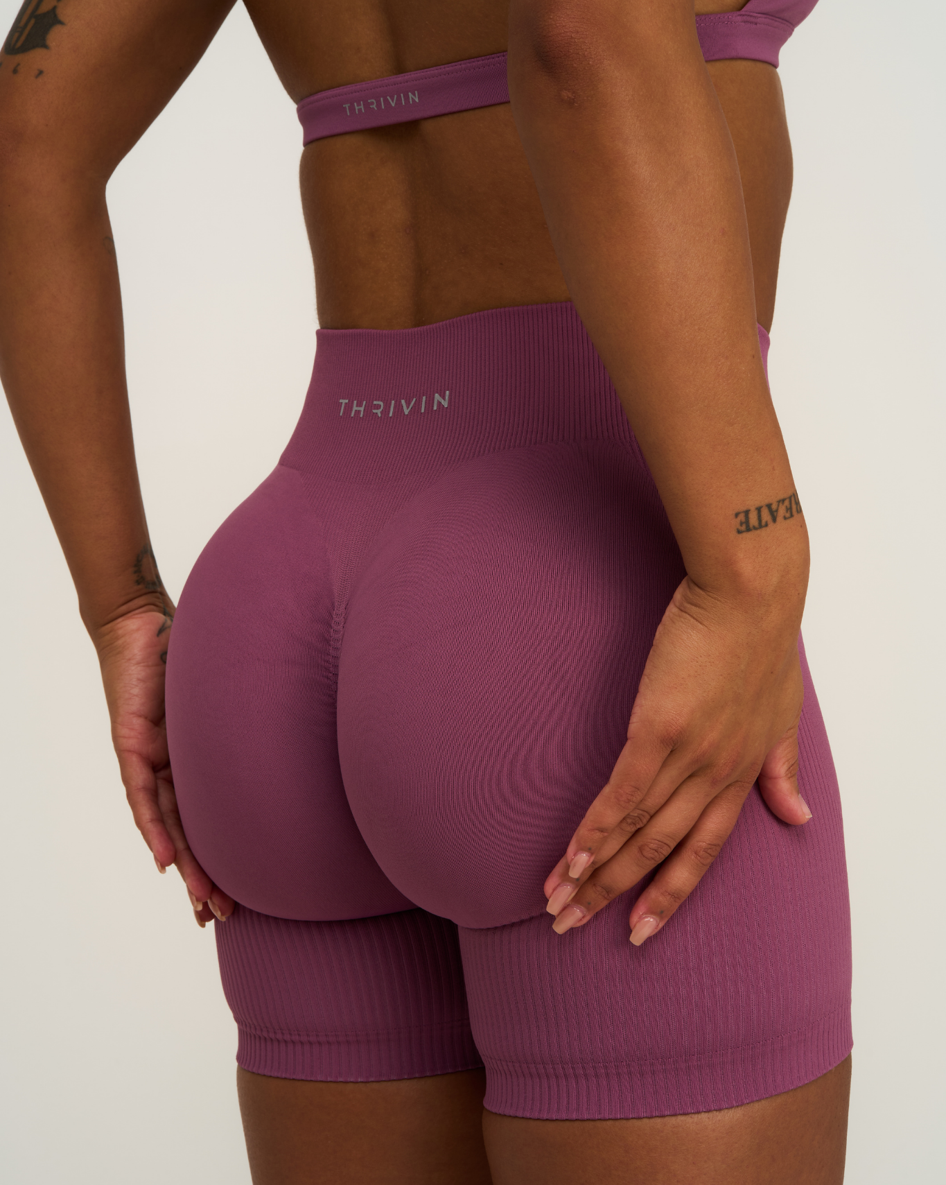 Elevate™ Sculpting Mid Waist Scrunch Shorts | Orchid Mauve