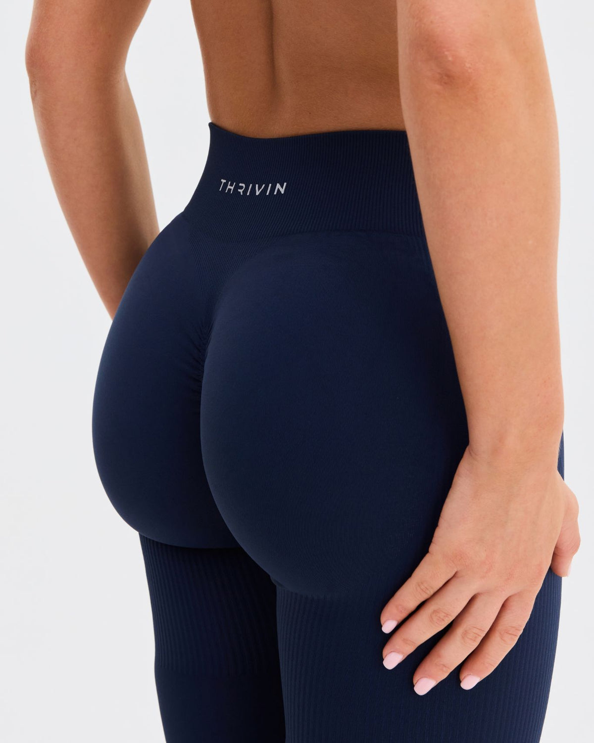 Arise - Seamless Sculpt Ribbed Contour Leggings - Zwart