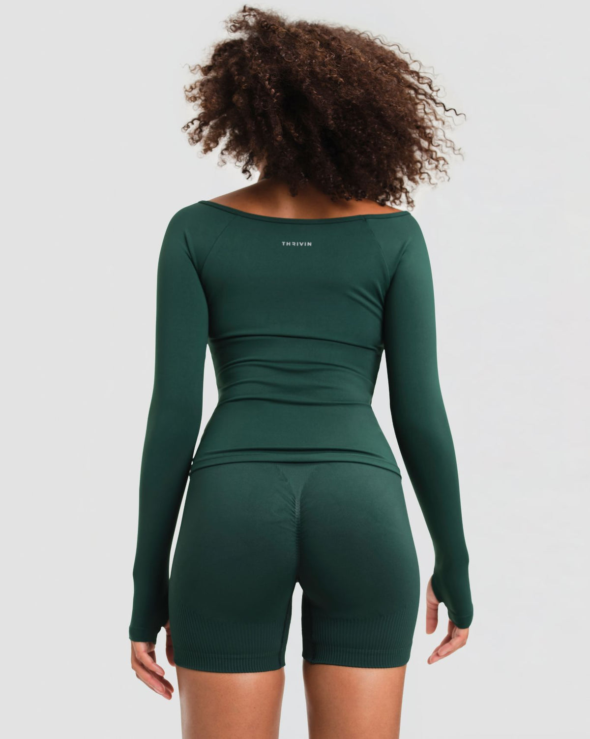Elevate™ Sculpting Seamless V-Neck Top | Pine Green