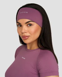 The Essential Collection Chrome Logo Headband | Orchid Mauve