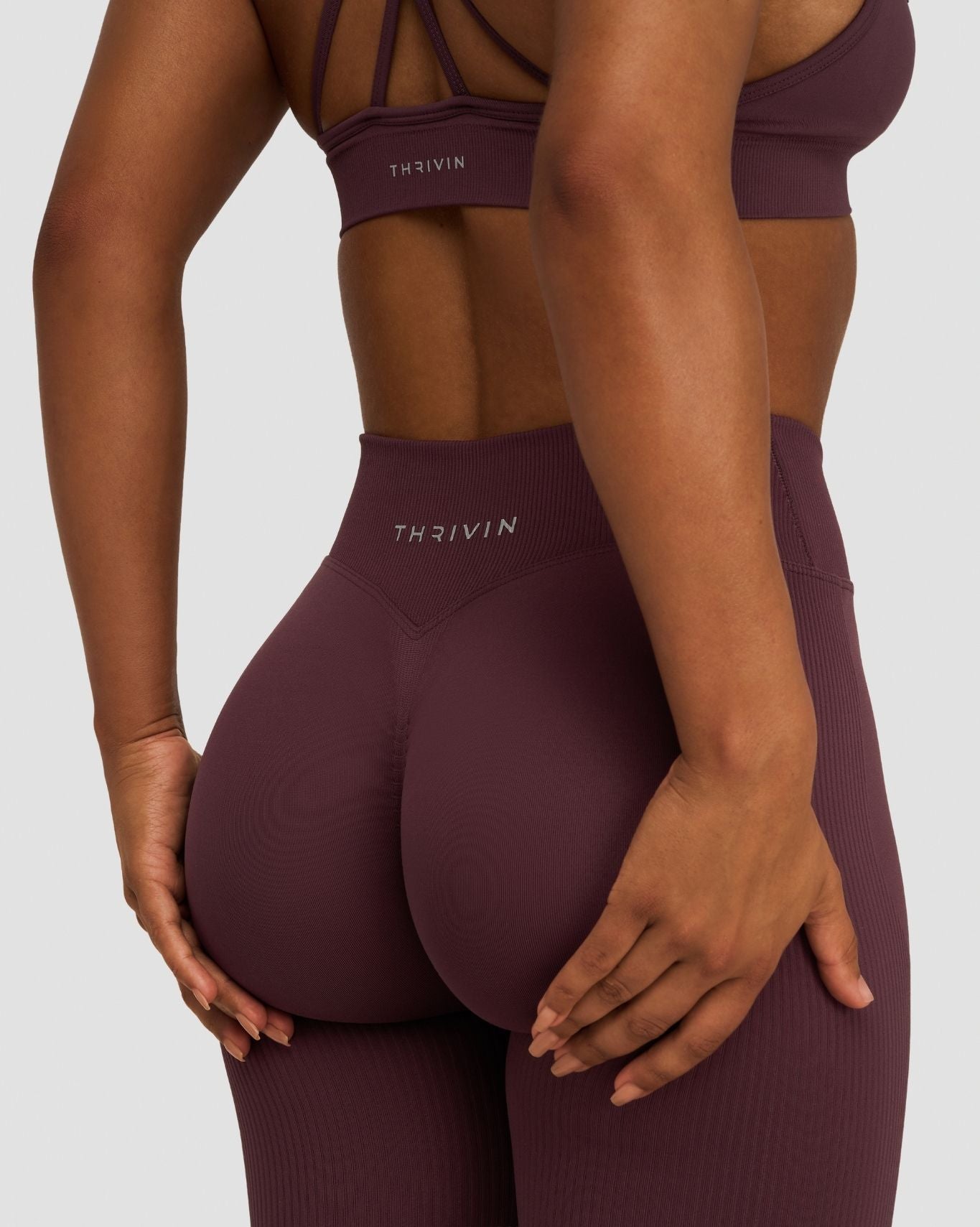 Elevate™ Sculpting Mid Waist Scrunch Leggings | Dark Mauve