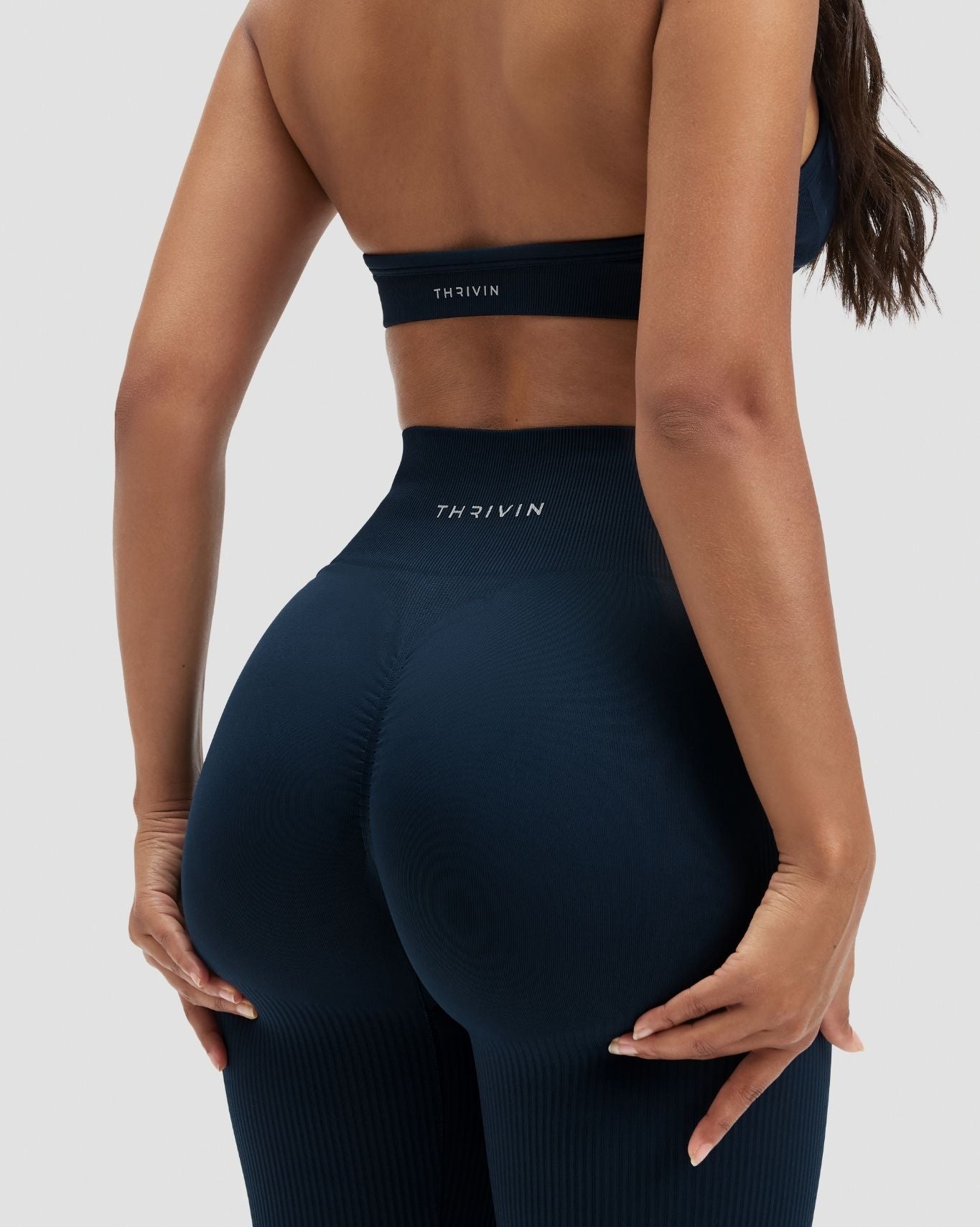 High Waist Booty Enhancing Flare Leggings - Midnight Navy | Thrivin