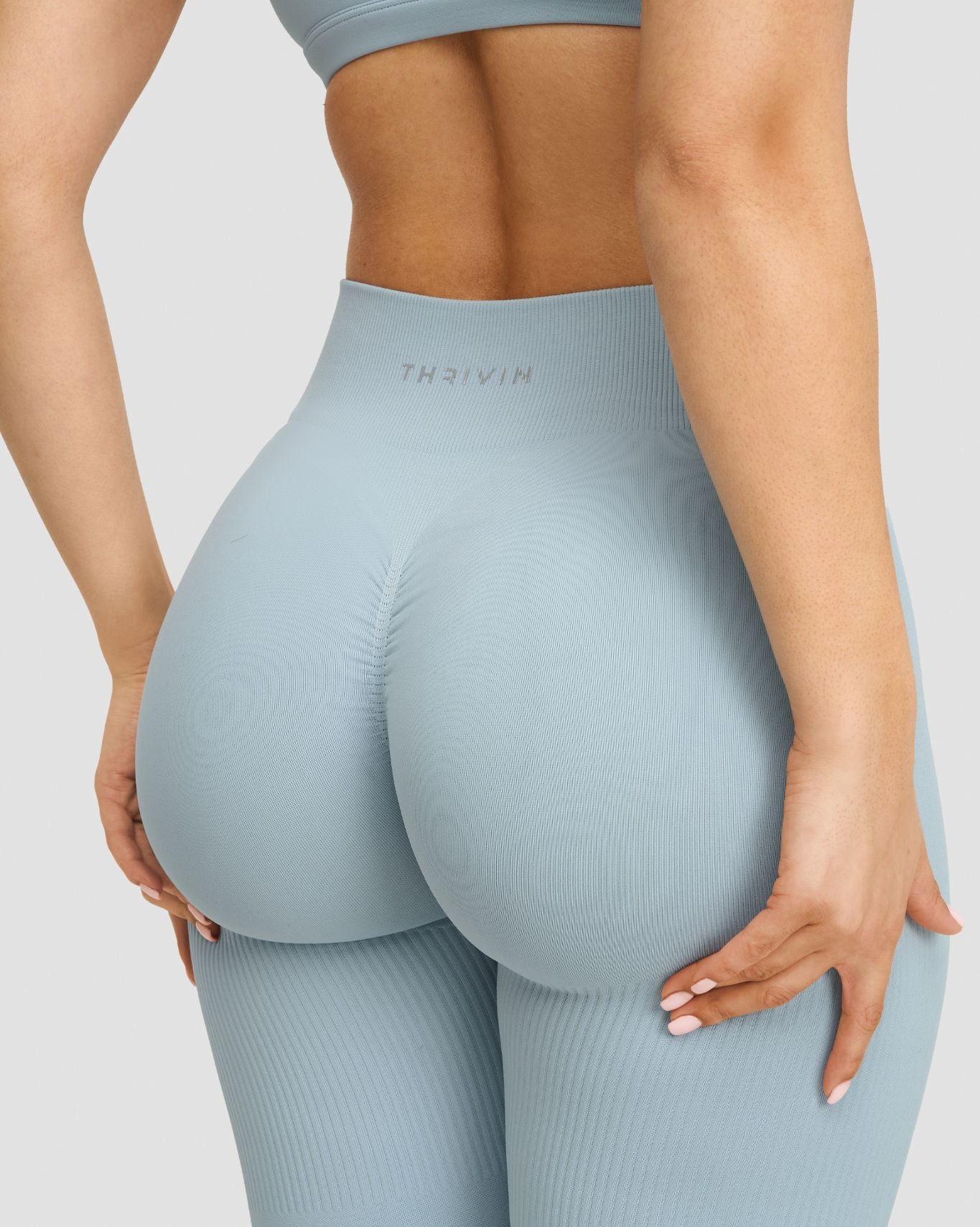 Elevate™ Sculpting Mid Waist Scrunch Leggings | Blue Haze