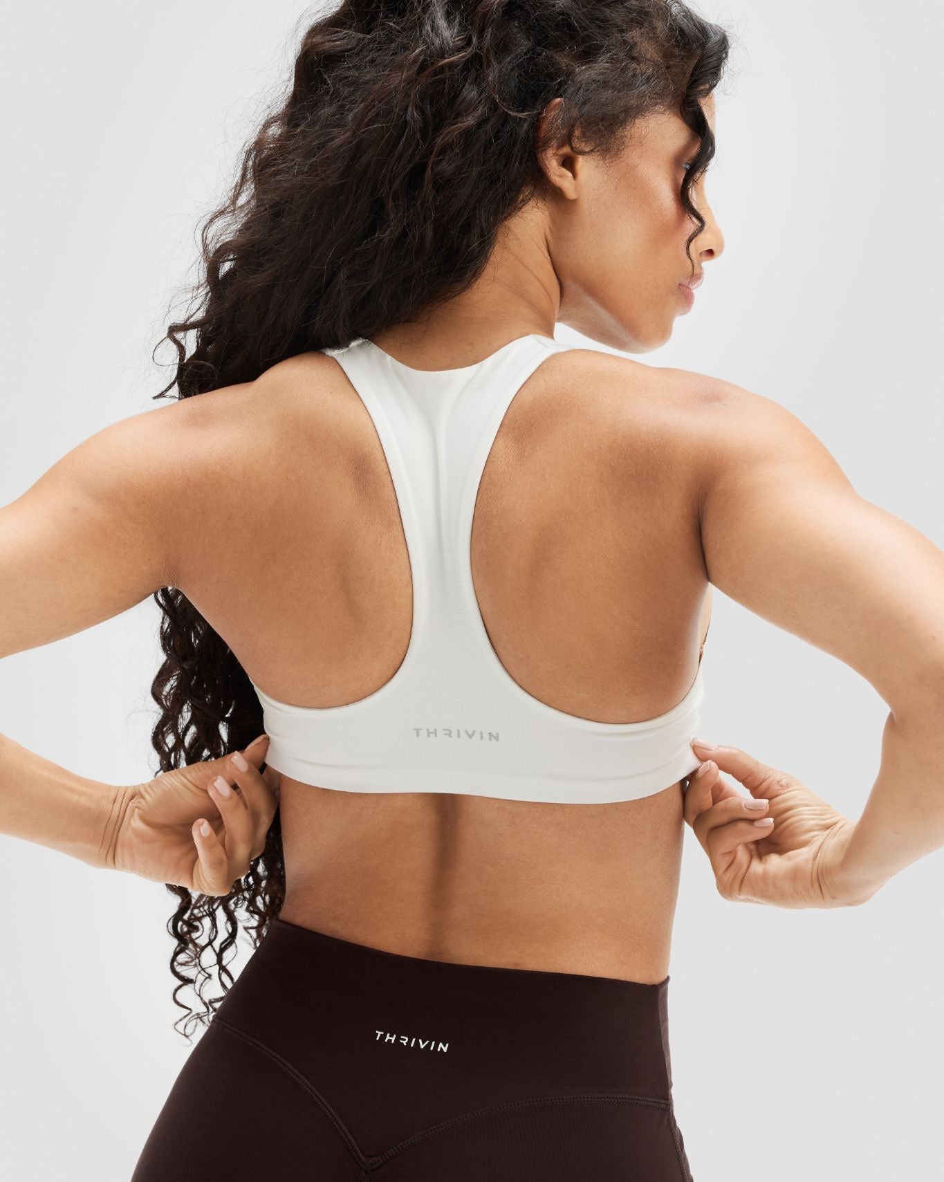 Essence Racer Back Sports Bra | Cream