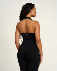 Elevate™ Sculpting Seamless Halterneck Top | Night Black