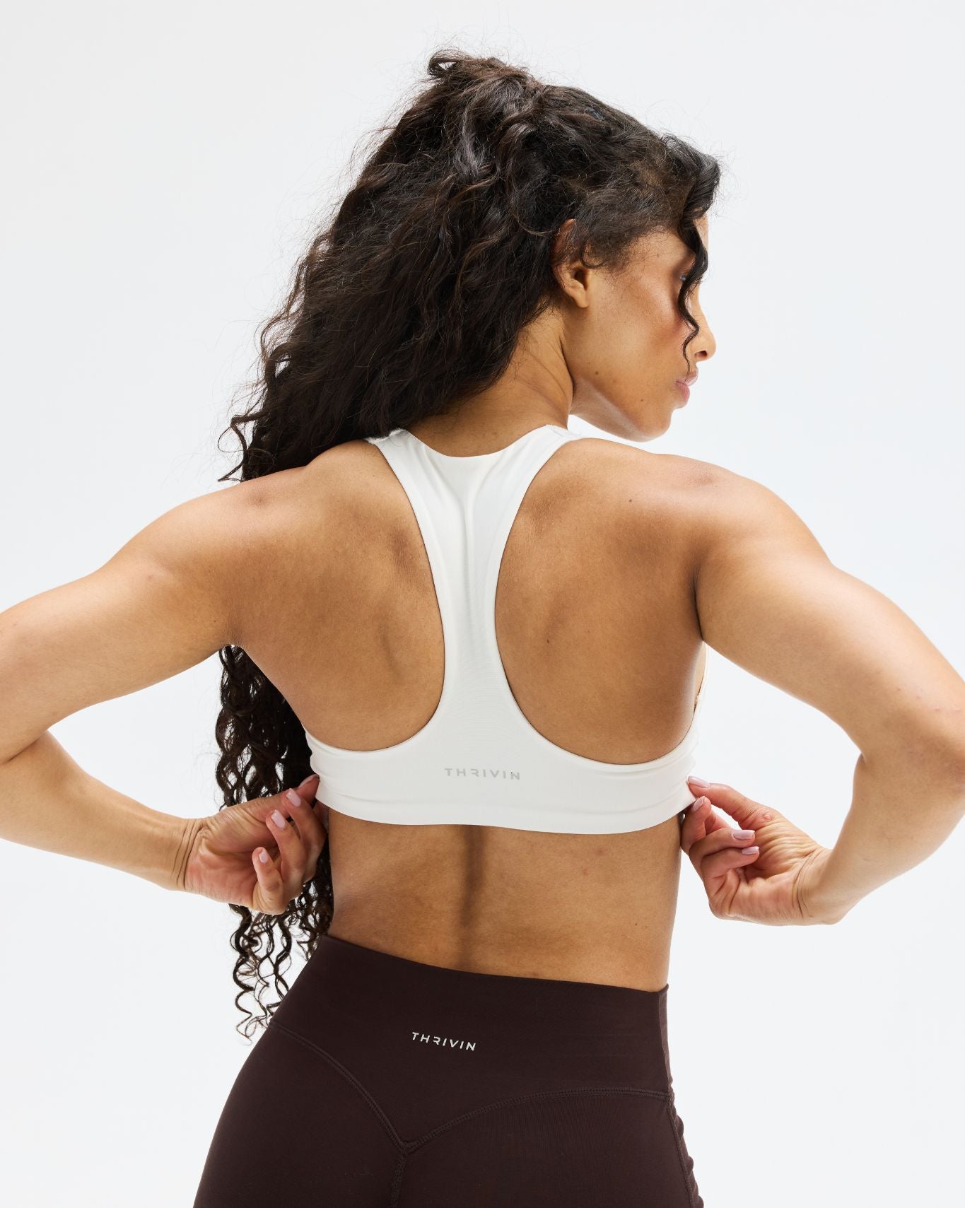 Essence Racer Back Sports Bra | Cream