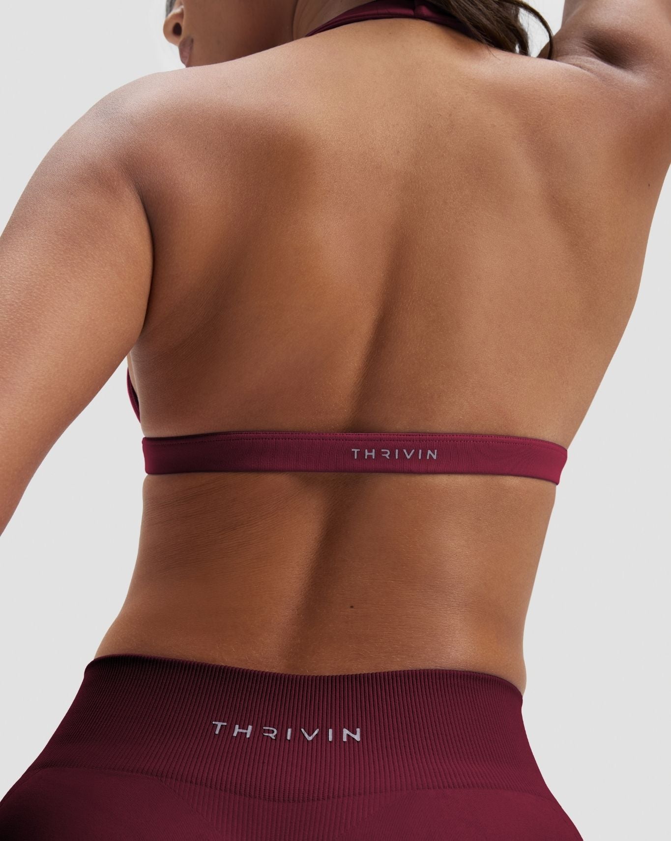 Elevate™ Sculpting Seamless V-Neck Halter Bra | Cherry Berry