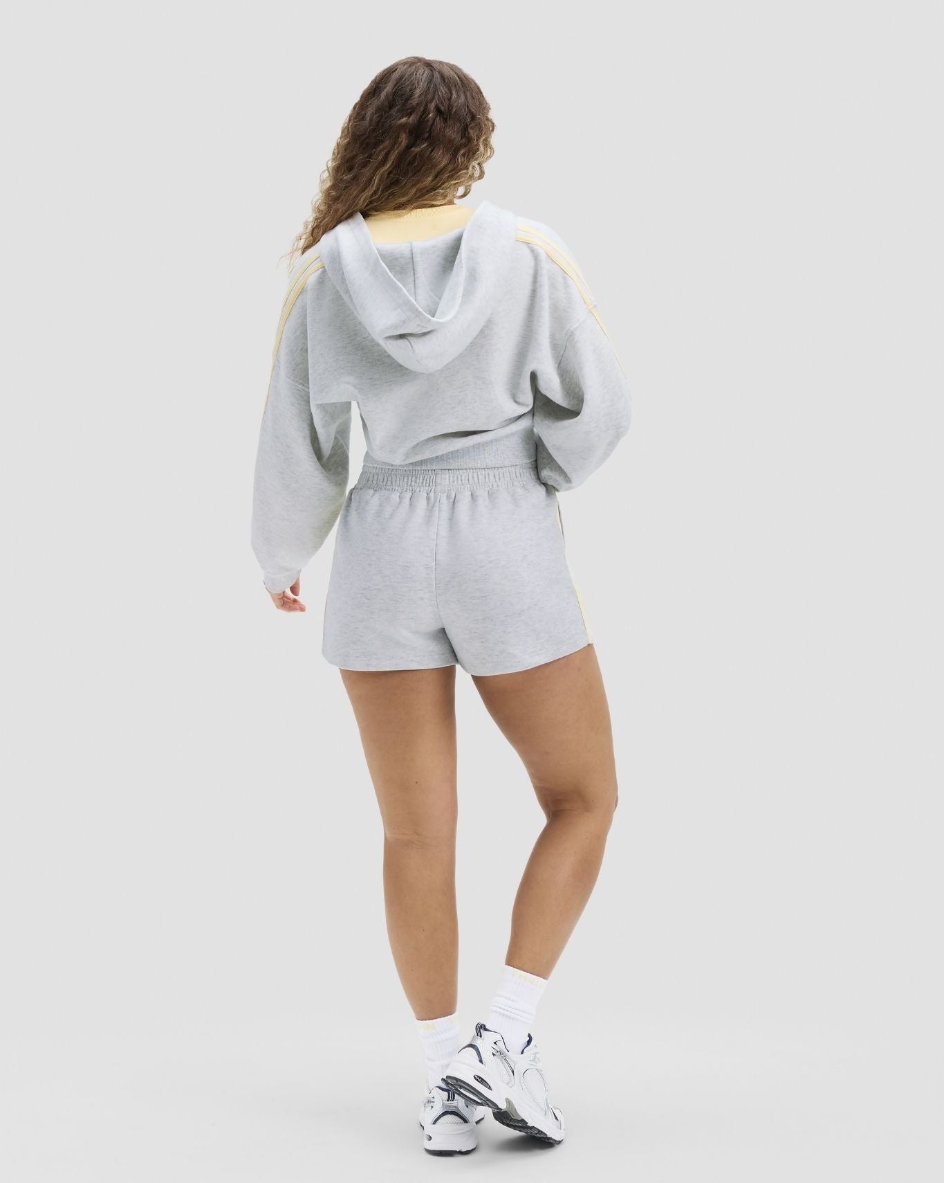 Essential Jersey Stripe Zip Up Jacket | Marl